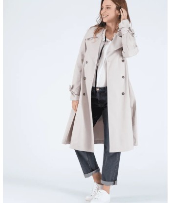 Trench déperlant de grossesse Megan beige en linge