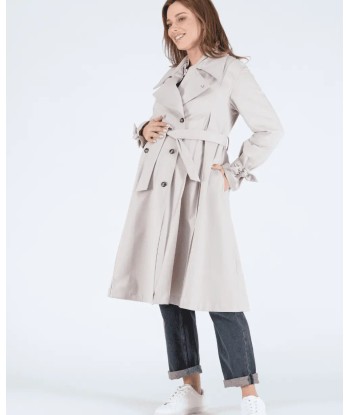 Trench déperlant de grossesse Megan beige en linge