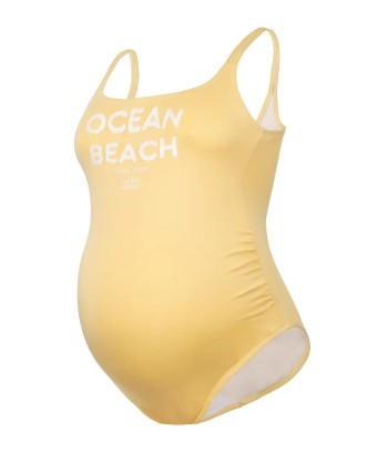 Maillot de bain de grossesse Ocean Beach jaune en linge