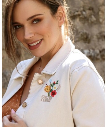 Veste Jean de maternité Romy beige pas cheres