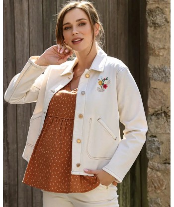 Veste Jean de maternité Romy beige pas cheres