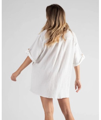 Robe chemise de grossesse et d’allaitement Bertille blanc 2023