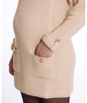 Robe pull de grossesse et d'allaitement Honey beige Véritable concentré