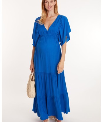 Robe longue de maternité Claudette bleu électrique En savoir plus