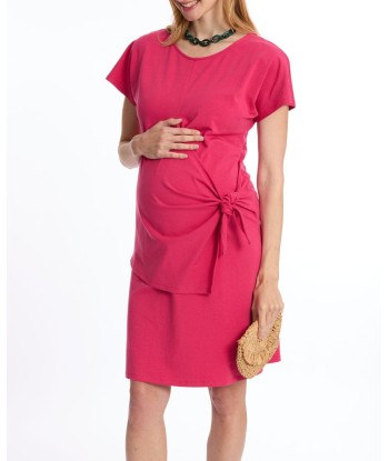 Robe courte de grossesse et d’allaitement Matelot fuschia 50% de réduction en Octobre 2024