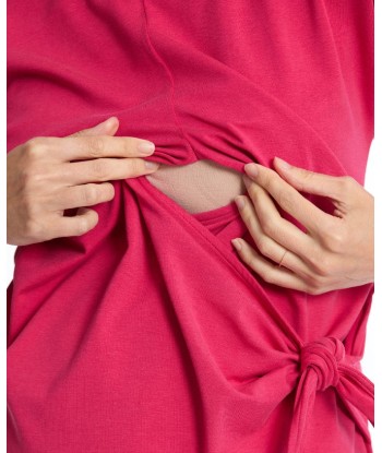 Robe courte de grossesse et d’allaitement Matelot fuschia 50% de réduction en Octobre 2024