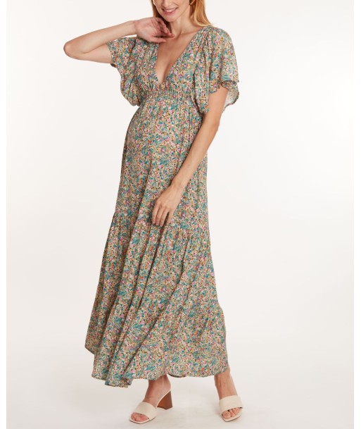 Robe longue de grossesse et d’allaitement Victoria destockage