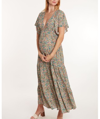 Robe longue de grossesse et d’allaitement Victoria destockage