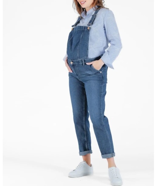 Salopette de grossesse en jean Carrie mid blue used du meilleur 