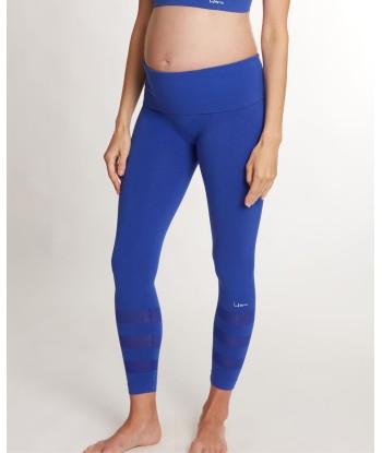 Legging de sport et de grossesse Woma bleu électrique en linge