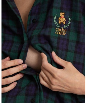 Chemise de nuit de grossesse et d’allaitement Teddy vert suggérées chez