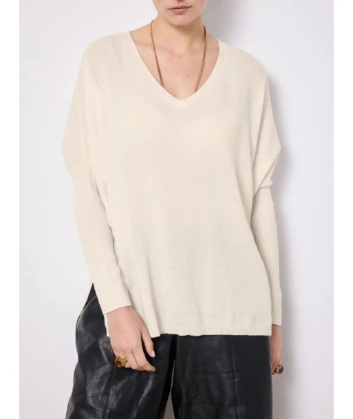 Pull poncho Notshy Faustine Ecru Voir les baskets