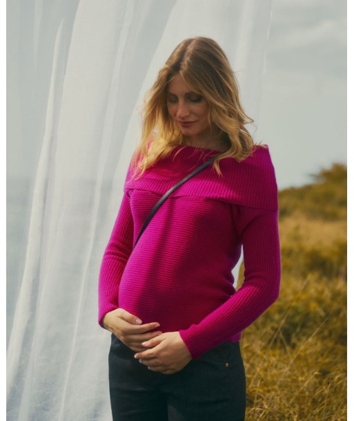 Pull de grossesse et d’allaitement Kim fushia prix