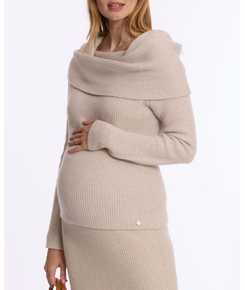 Pull de grossesse et d’allaitement Kim beige Jusqu'à 80% De Réduction