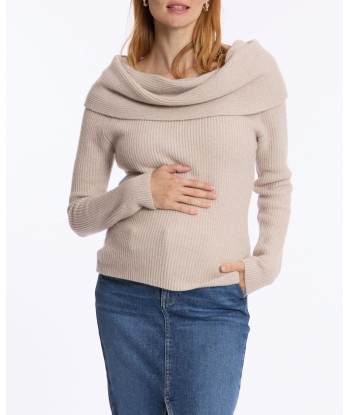 Pull de grossesse et d’allaitement Kim beige Jusqu'à 80% De Réduction