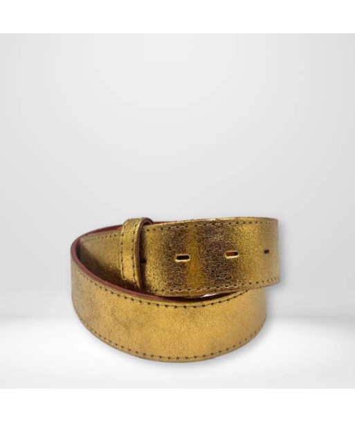 Ceinture Yolète Cuir Laminati Gold paiement sécurisé